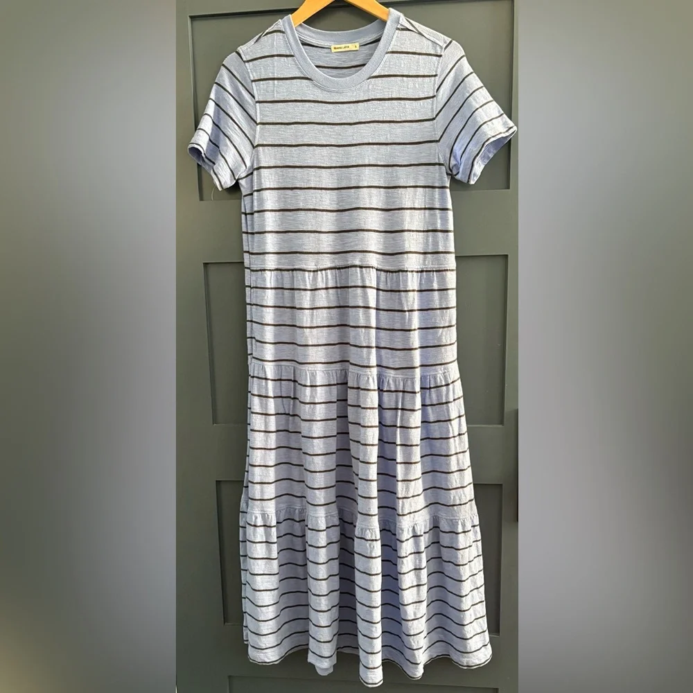 Marine Layer Blue Striped Midi Dress - Picture 2 of 5